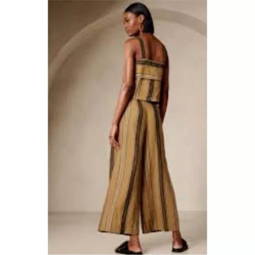 Banana Republic Mia Wide-Leg Cropped Linen Pants NWT